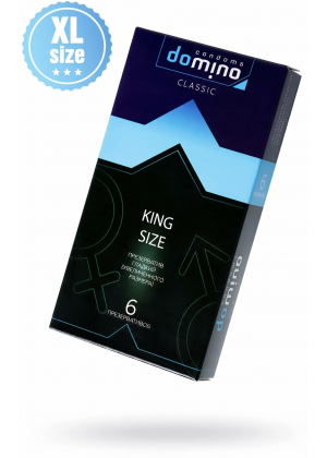 Презервативы DOMINO CLASSIC King size, увеличенного размера, 6 шт